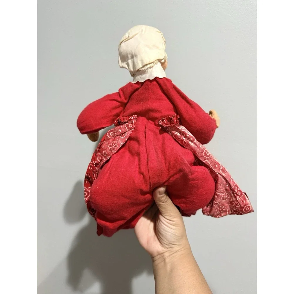 Vintage Annalee Mrs Claus Granny Bandana Paisley Dress Mobilitee Doll‎ 1971 R